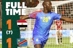 非洲杯-民主刚果点球大战9-8淘汰十人埃及进八强 将战几内亚