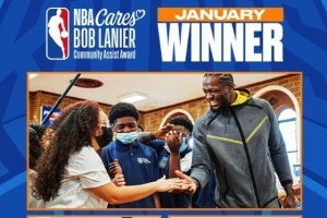 官方：兰德尔获得1月份NBA社区关怀援助奖