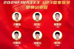 FIBA3x3U23国家联赛邯郸站参赛名单：卢鹏程、黄浩然在列