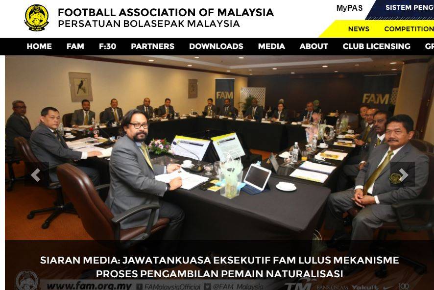 马来西亚足协批准球员归化政策,未来将吸纳U1