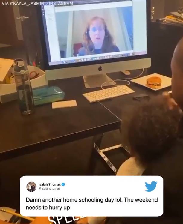 小托马斯吐槽：又要在家上网课了 老师就应该拿顶薪