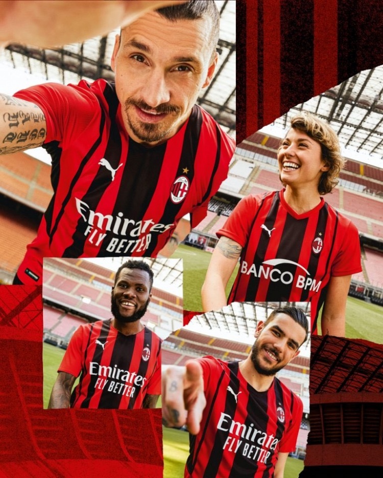 贯穿始终，红黑境界 AC米兰发布2021/22赛季主场球衣