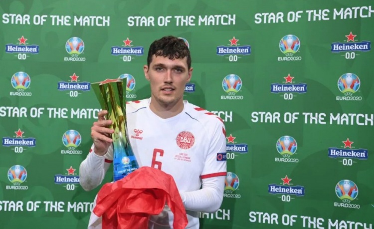 官方：克里斯滕森当选丹麦vs俄罗斯全场最佳