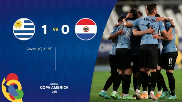 美洲杯-卡瓦尼点球破门 乌拉圭1-0巴拉圭小组第二出线