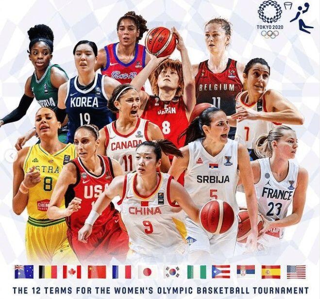 FIBA官方INS发布奥运会女篮海报：中国队李梦C位