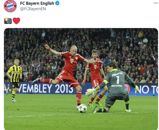 拜仁祝福罗本：传奇退役快乐，我们将永怀感激