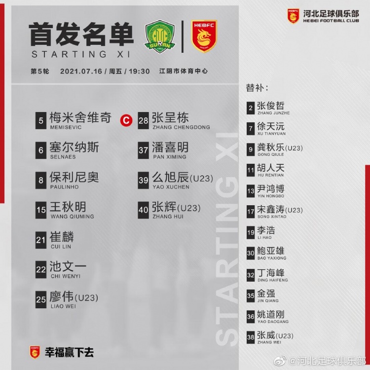 北京国安vs河北首发：张玉宁、索萨出战，河北三外援齐先发