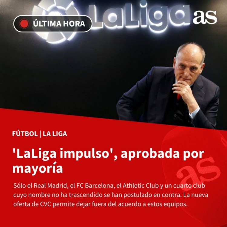 西甲西乙表决结果出炉：38票通过，巴萨皇马等4队反对