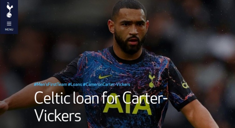 官方:热刺后卫维克斯租借加盟凯尔特人,租期一个赛季