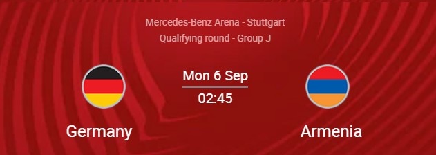 德国vs亚美尼亚首发:维尔纳、萨内先发,姆希塔良出战