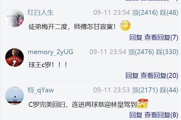 今日趣图：克里斯蒂亚诺2-1阿森纳