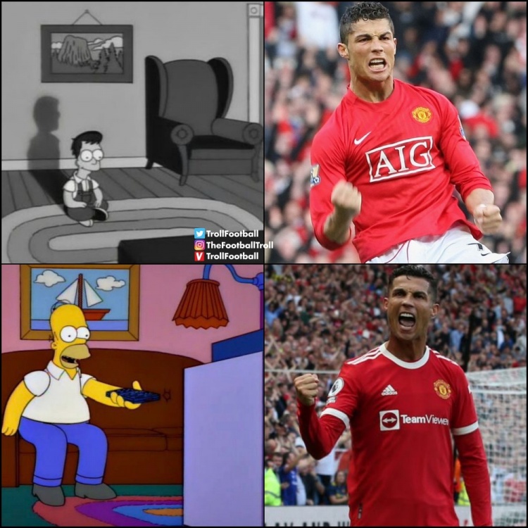 今日趣图：克里斯蒂亚诺2-1阿森纳