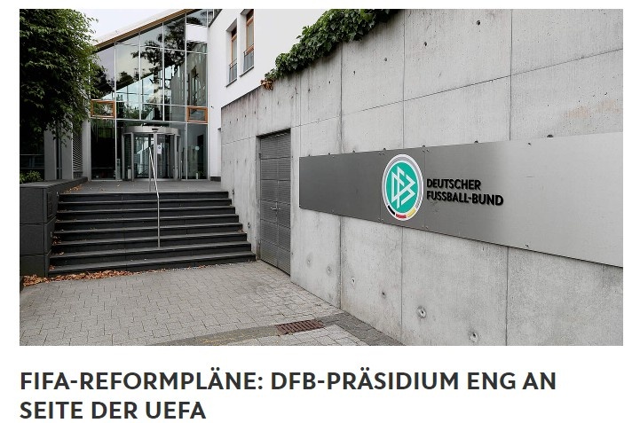 德足协：支持欧足联的立场，国际足联应尽快就世界杯改革召开会议
