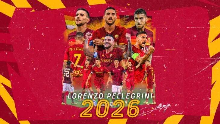 罗马官方：佩莱格里尼续约至2026年