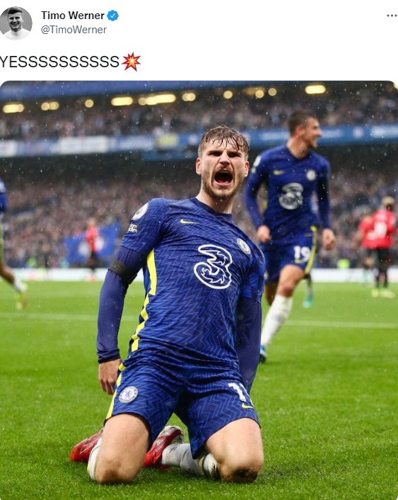 侦察机挂弹！维尔纳晒霸气滑跪照：YESSSSSSSSSS！