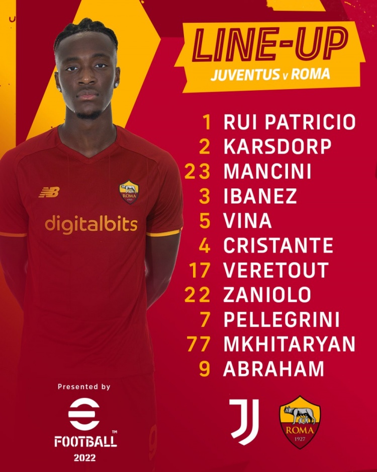 尤文vs罗马首发:基耶萨、小基恩先发,莫拉塔、拉姆塞替补待命