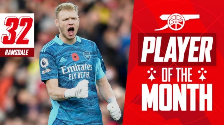 官方：拉姆斯代尔当选阿森纳队内10月最佳球员