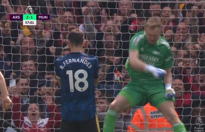 B费罚失点球,拉姆斯代尔咆哮庆祝