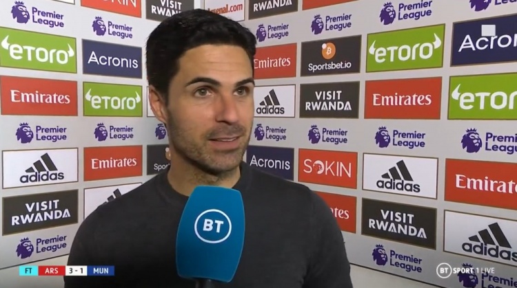 阿尔特塔:运气在我们需要的时候正好到来 争四就像是坐过山车