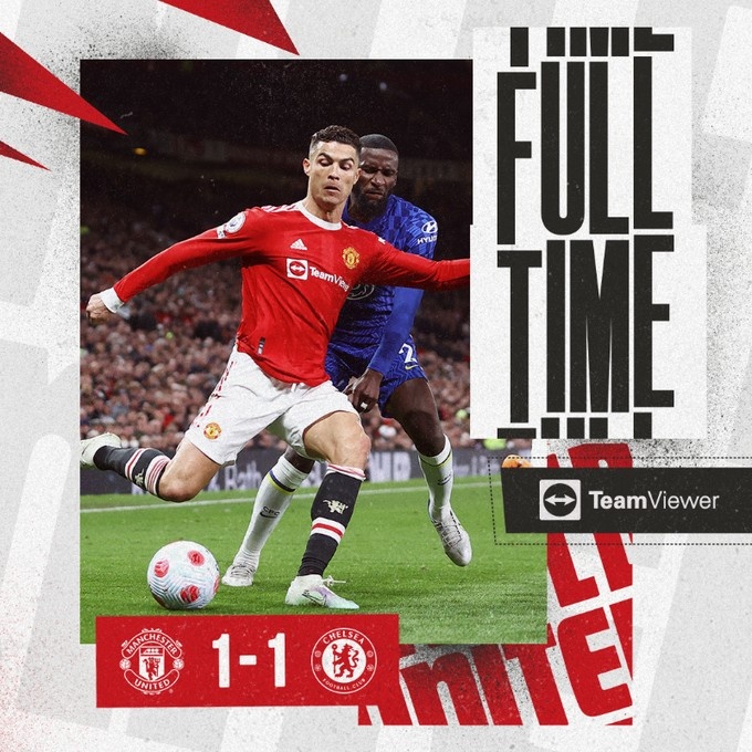 曼联VS切尔西在英超第25次以平局收场,为联赛最多纪录