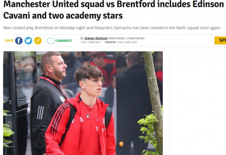 曼晚透露本轮英超曼联大名单:C罗领衔,B费、马塔、加纳乔在列