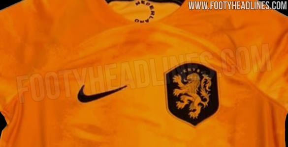 郁金香来了！荷兰队世界杯主场球衣谍照：激光橙为底色，nike出品