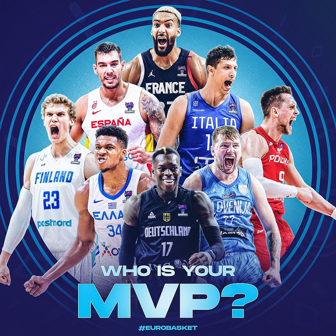 欧锦赛官方晒21世纪以来8名MVP并提问：谁是本届最佳球员？