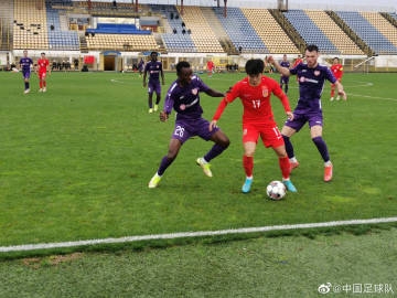 U-21国足0-2不敌克罗地亚第二级队Kabel，贾博琰代表对方球队进球