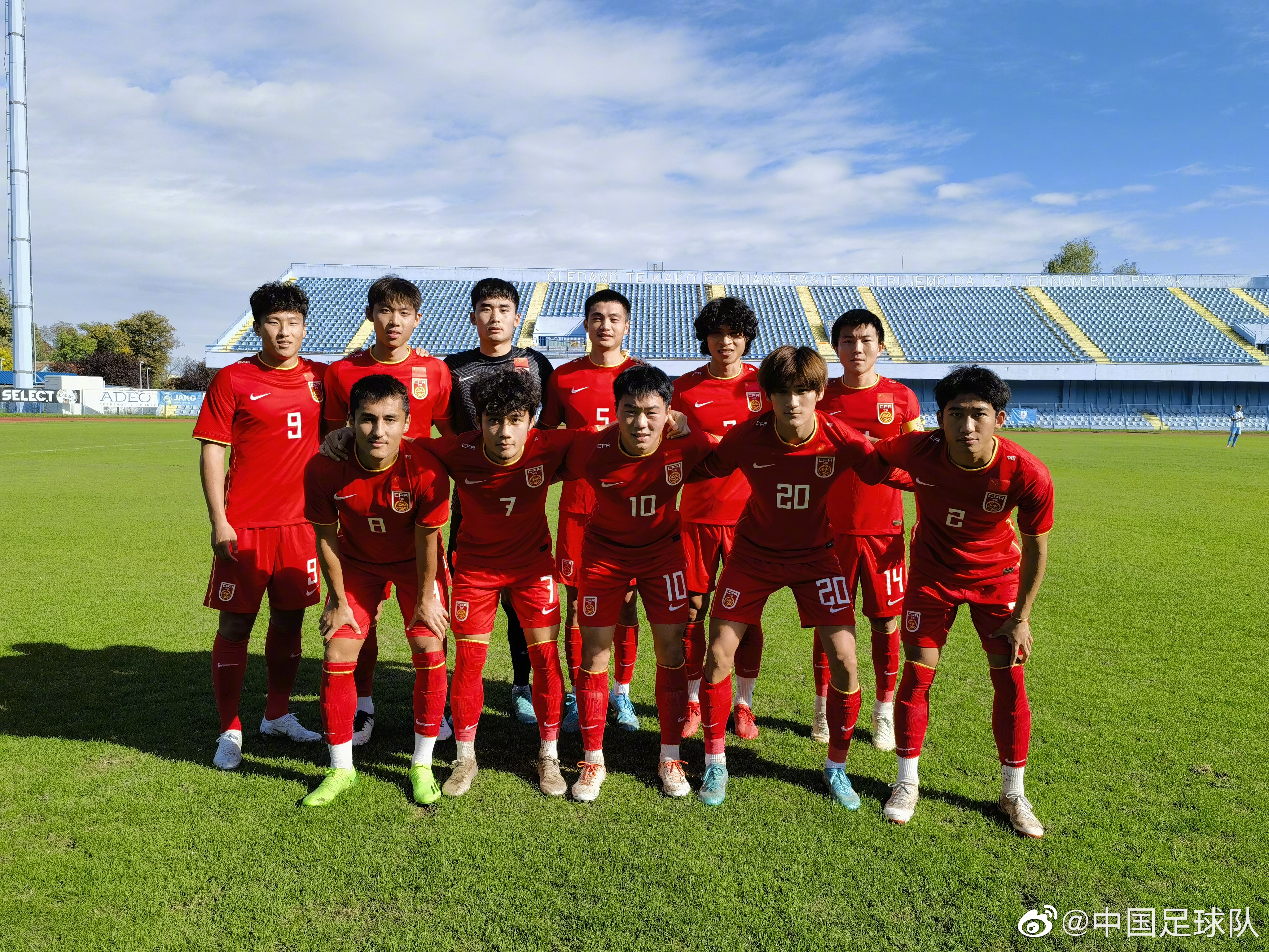 U21男足3-1克乙第一Cibalia取海外对抗赛第2胜：刘祝润双响
