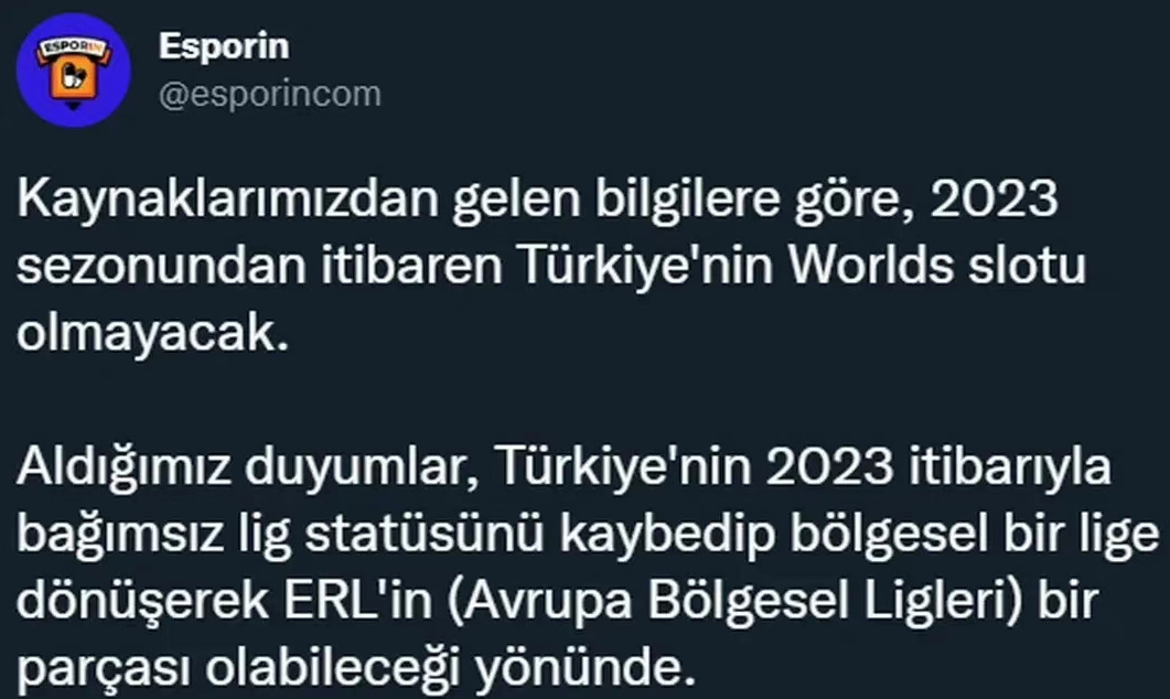 外媒爆料:土耳其赛区将在2023年丧失MSI和S赛席位