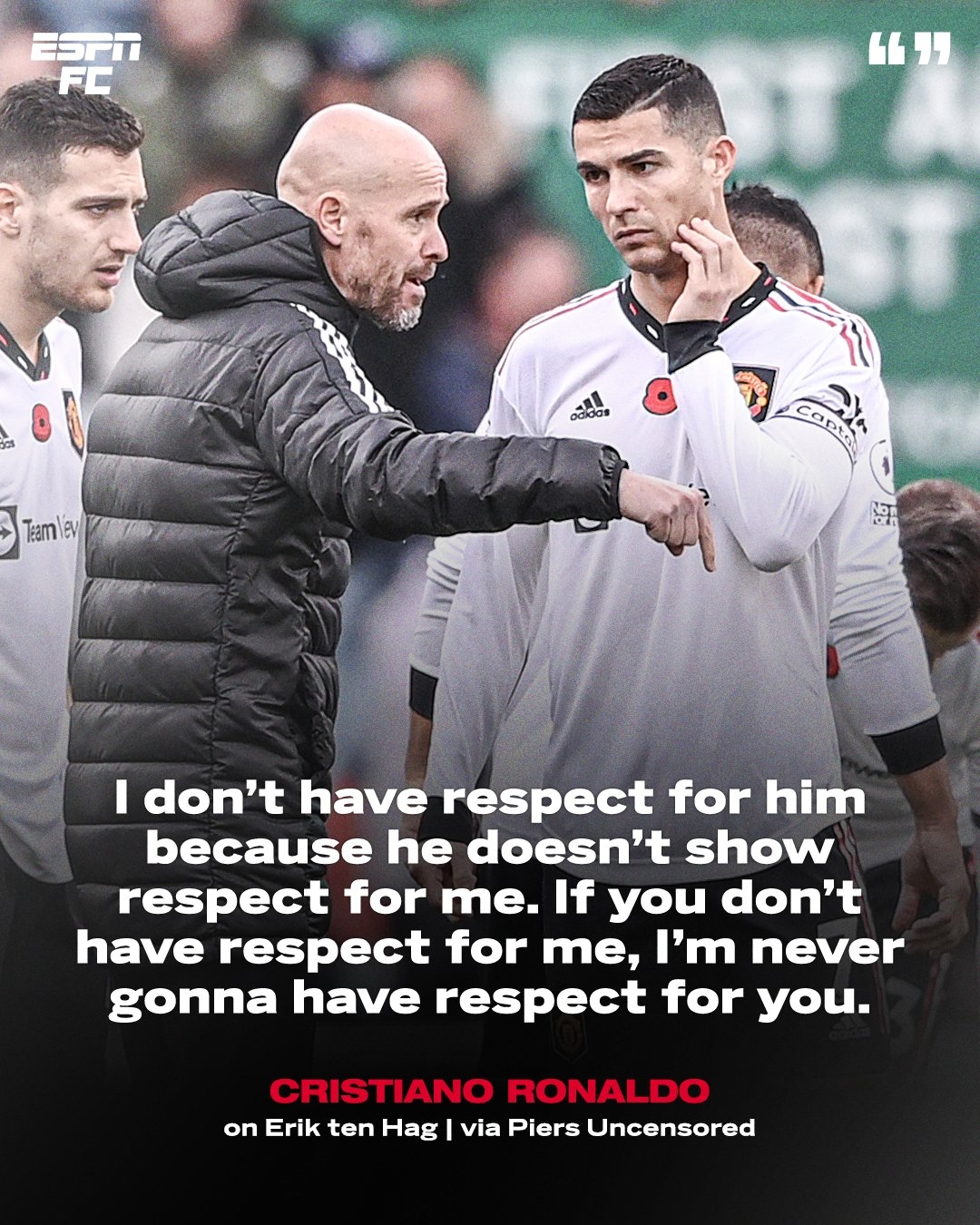 ?C罗谈停赛：因为滕哈赫不尊重我，所以我也不尊重他