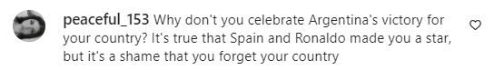 乔治娜社媒遭刷屏：为何不庆祝祖国阿根廷夺冠？C罗不让你庆祝？