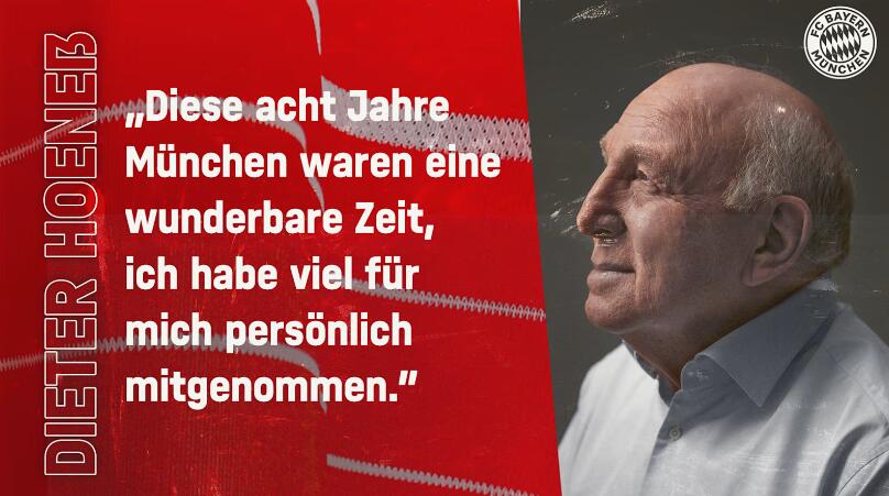 迪特-赫内斯迎70岁生日:很荣幸能成为拜仁历史的一部分