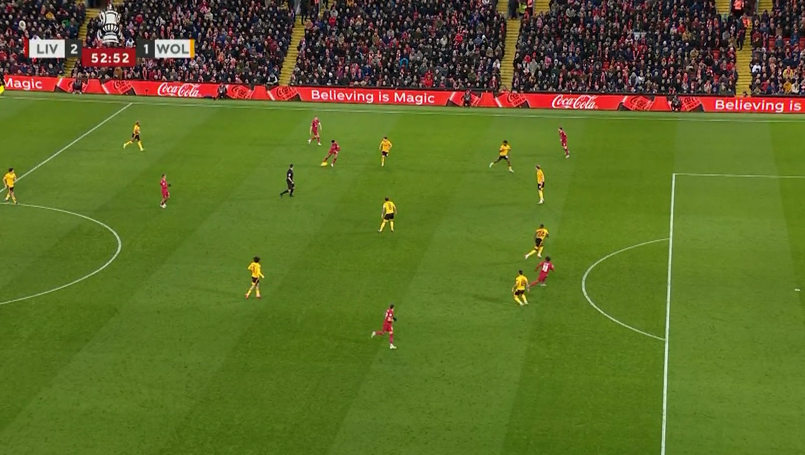 加克波长传狼队后卫解围失误,萨拉赫破门不算越位进球有效