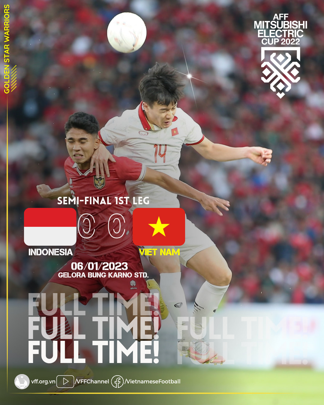 东南亚足球锦标赛半决赛首回合:印尼0-0越南,马来西亚1-0泰国