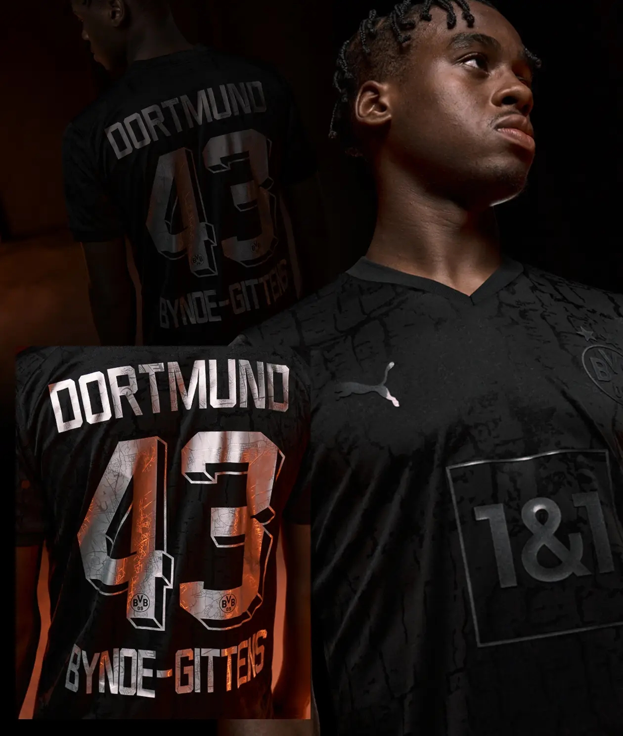 多特发布2022/2023赛季的特别球衣，纯黑色调并配有深色条纹