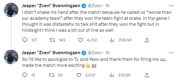 TL下路赛中“开香槟”嘲讽对手 C9辅助Zven拒绝握手回击对手嘲讽