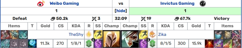 对老东家毫不留情 Theshy离开iG后 达成对iG的三战全胜