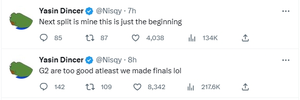 MAD众选手发文告别冬季赛：今天打太臭了，我相信G2会赢得MSI冠军