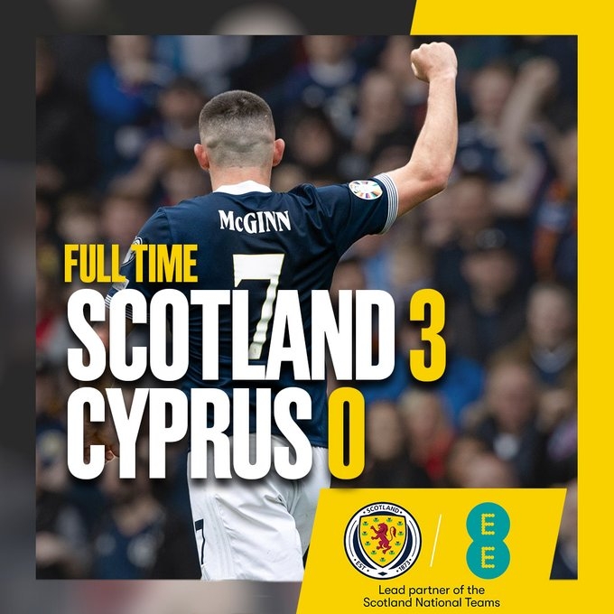 欧预赛苏格兰3-0塞浦路斯，麦克托米奈双响帮助球队取胜！