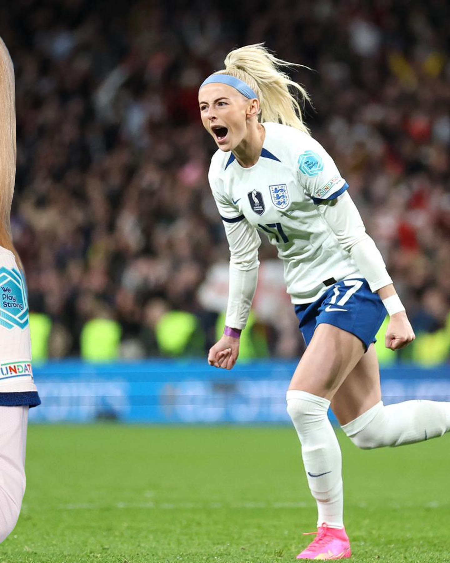 ?英格兰女足国脚凯莉——欧洲杯绝杀脱衣庆祝，欧美杯制胜点球