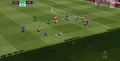 ?惊鸿过隙！桑乔急停转身，埃弗顿两人人仰马翻齐齐倒地