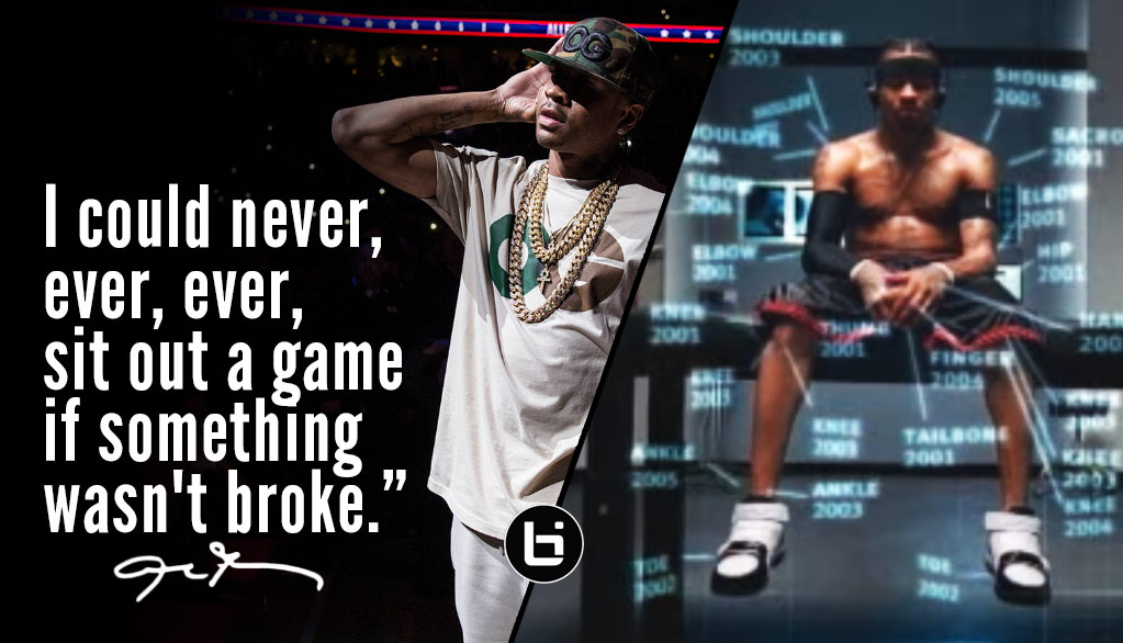 艾弗森谈带伤出战：当我来到球馆看到了球迷和队友 我就肯定会打