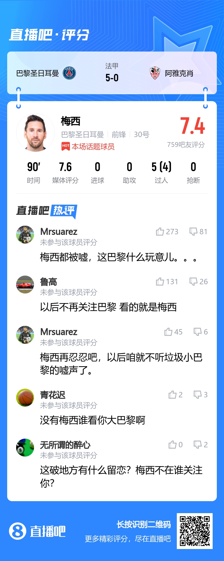 主场又双叒叕被嘘，吧友：梅西再忍忍吧?