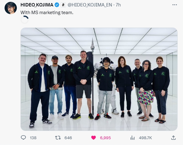 【蜗牛电竞】Xbox团队再访Kojima工作室，游戏制作人小岛秀夫晒出合照