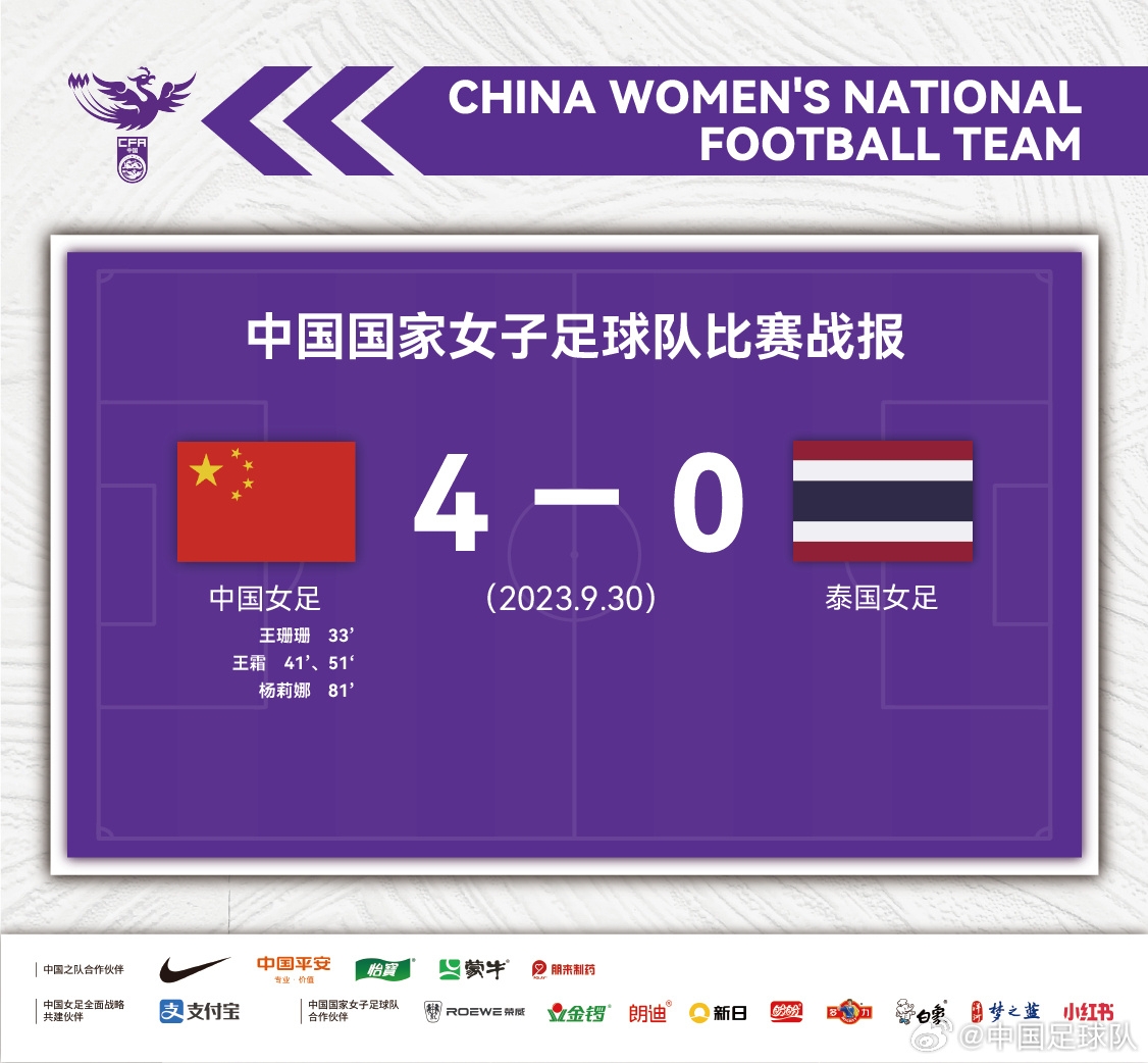 中国队4:0淘汰泰国队，将于10月3日在半决赛中迎战日本队