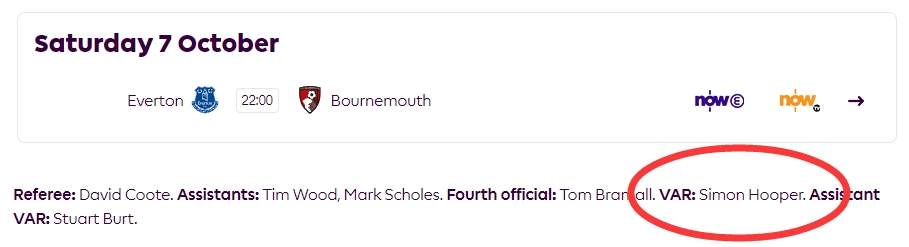 未受处罚!官方:热刺vs利物浦主裁胡珀继续担任本周英超VAR裁判