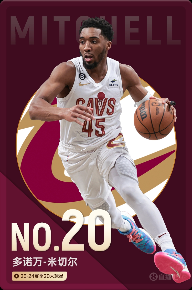 ?NBA新赛季20大球星之No.20：米切尔！