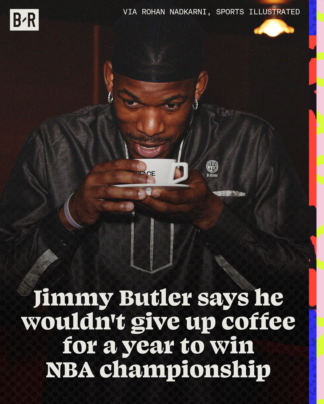?愿意为NBA总冠军放弃一年咖啡吗？?巴特勒：当然不