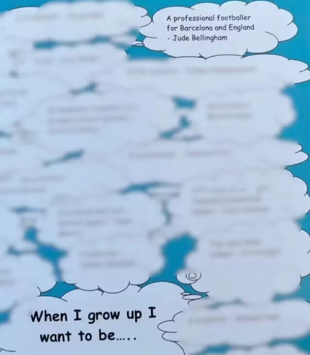 小学同学社媒晒视频显示：贝林厄姆小学时的梦想是为巴萨效力